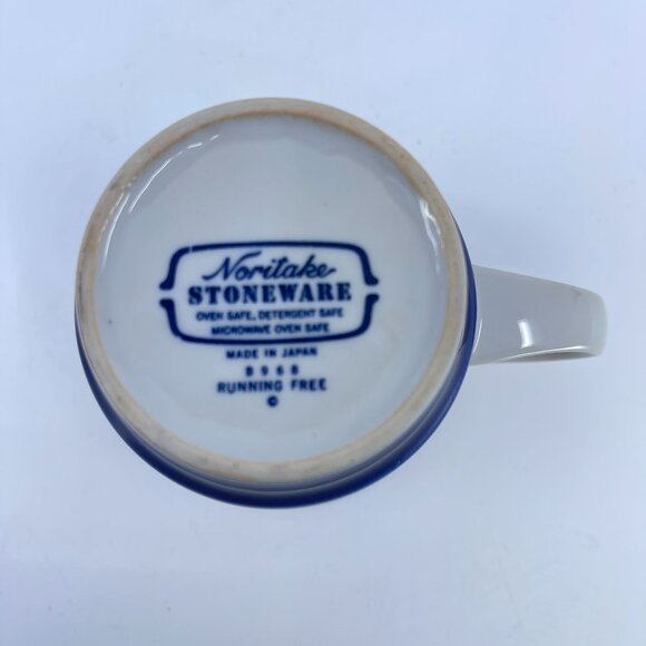 vintage noritake "running free" stoneware mug with blue sailboat design - Picture 6 of 6